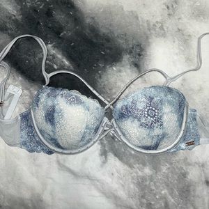 PINK - tie dye and criss cross bra